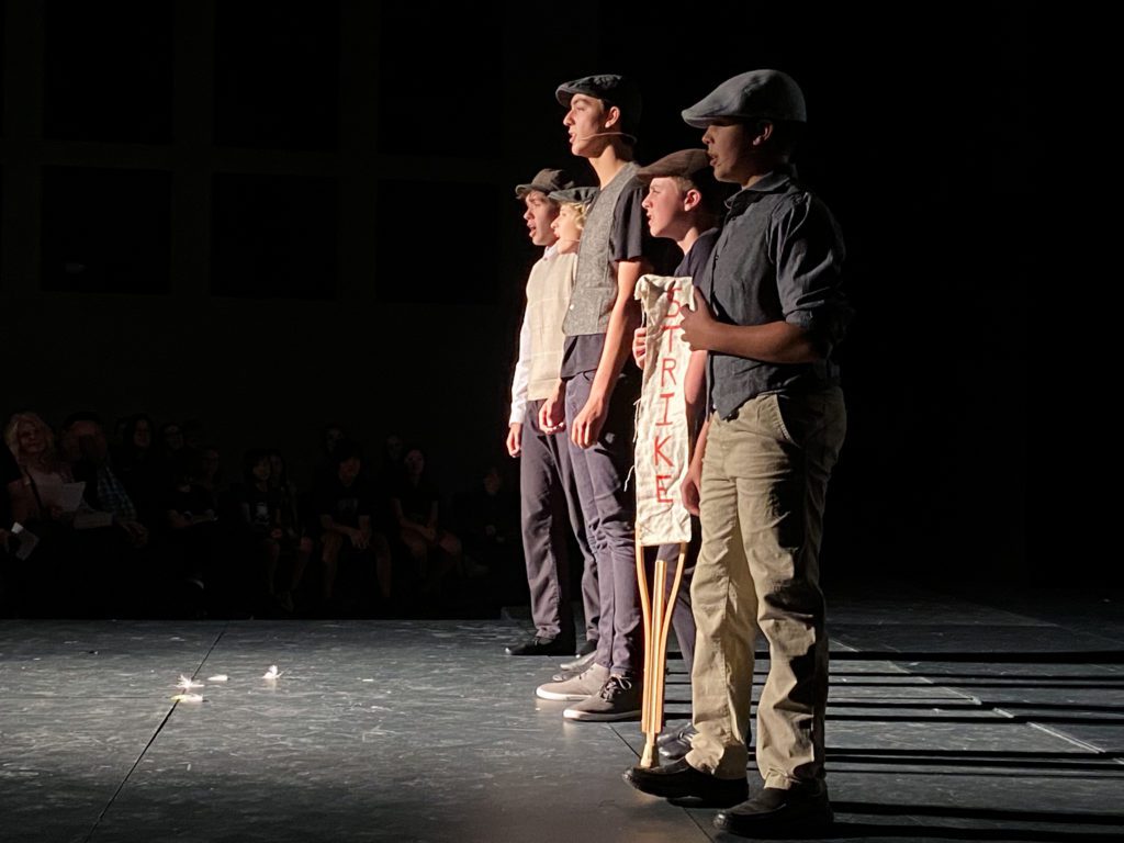 boys on stage for a theatre performance